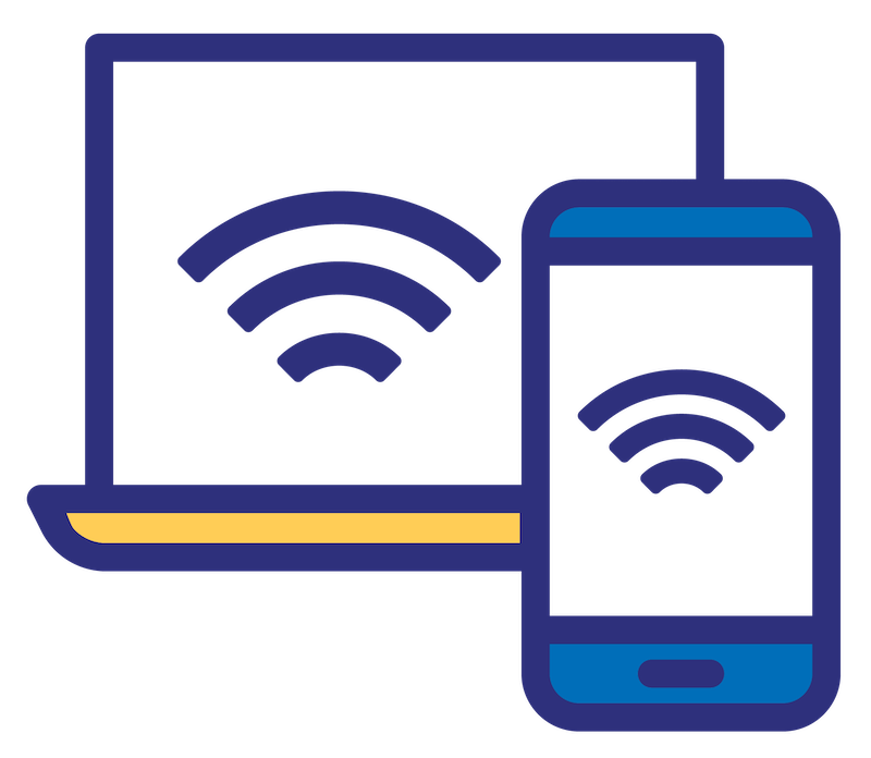 laptop and mobile phone icons