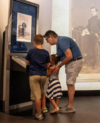 Family visiting the Rolland Center