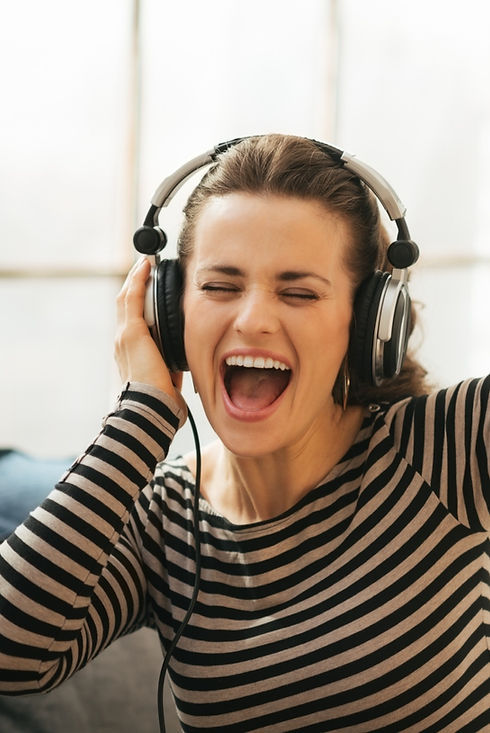 Person listening to ACPL Music services