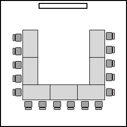 Disposición de asientos en forma de U